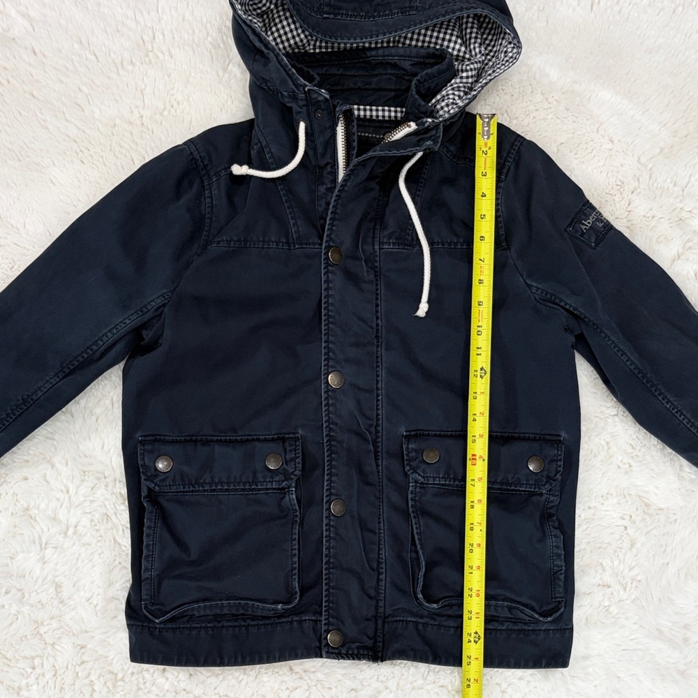 Abercrombie & Fitch Navy Hooded Men's Jacket,Size L. - Picture 10 of 17